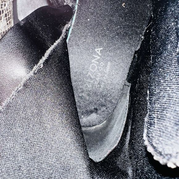 Arizona Jean CO Lace Up Combat Boots Snake Python Memory Foam Size 8 Medium Gray - Picture 12 of 13